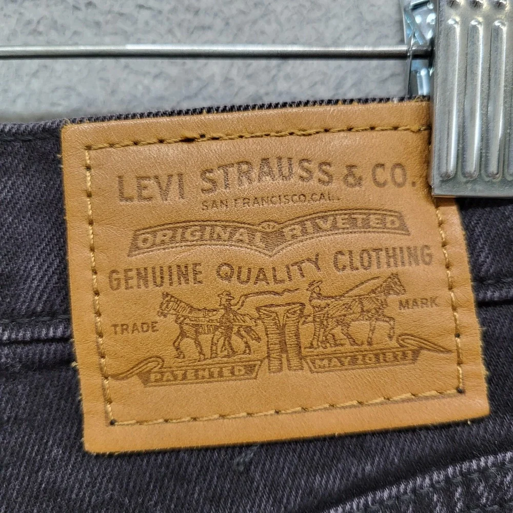 Levi's 501 Womens‎ Shorts 24 Black Big E Ribcage Cut Off High Rise Button Fly